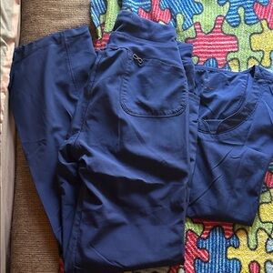 Navy Blue Scrub Set